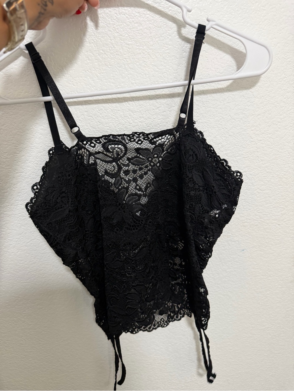 Black Lace Camisole Top